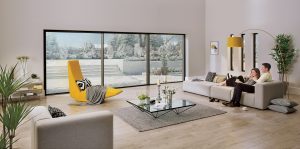 living room with Origin OS-20 Artisan