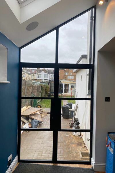 internal heritage aluminium doors in Essex to a family house undergoing renovation